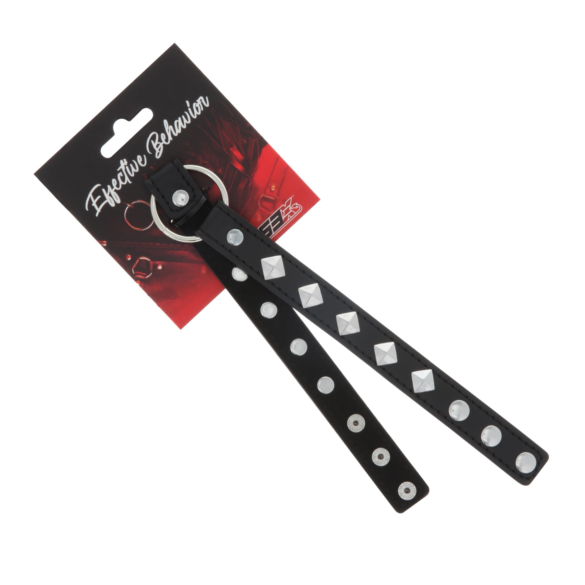 COLLAR BLACK PVC W/DIAMOND RIVOT AND RING CENTER