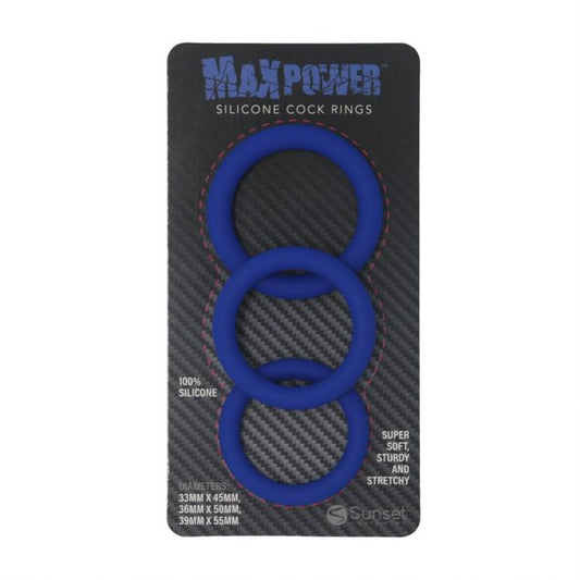 Silicone Cock Ring Set - Max Power