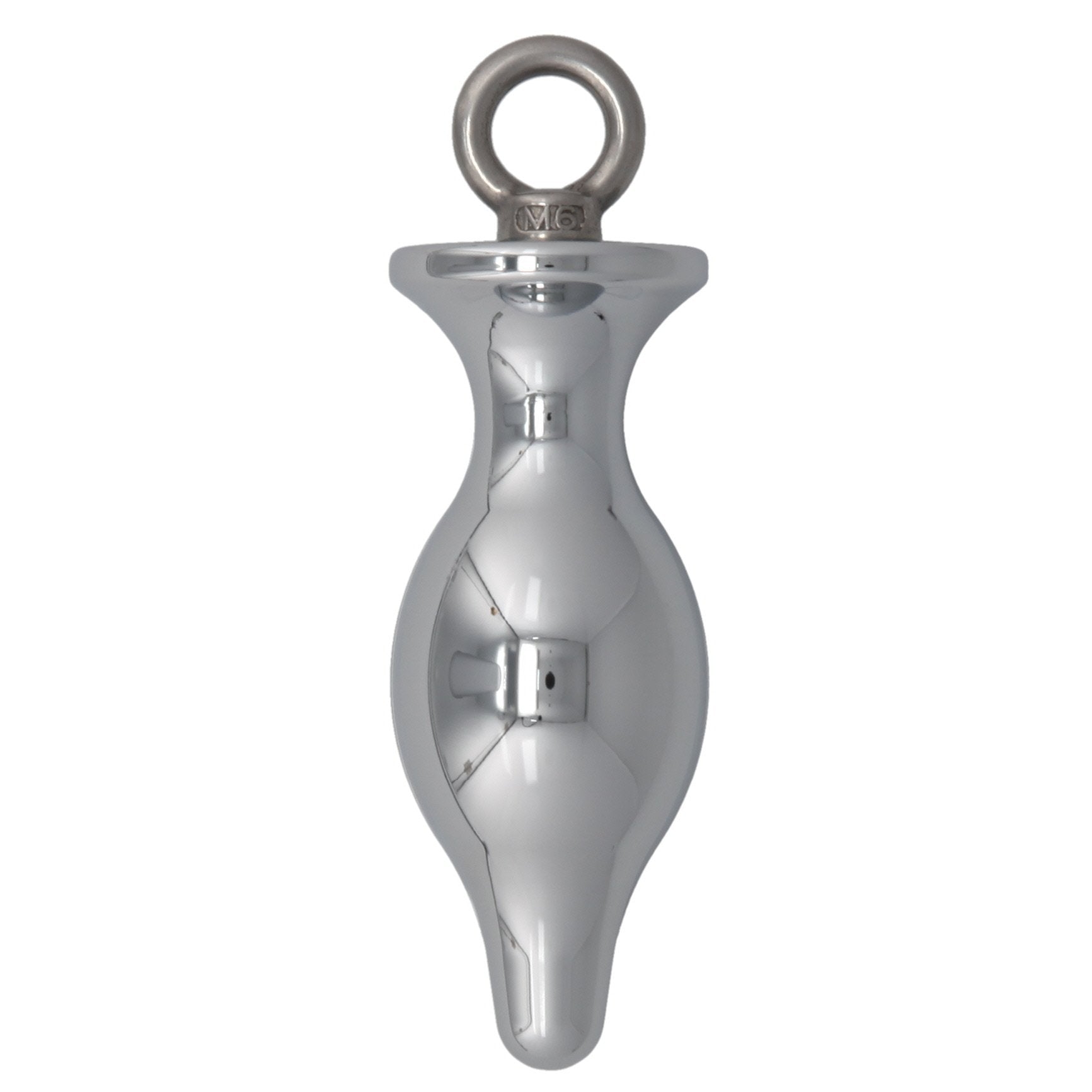 Stainless Teardrop Anal Plug with Removable Handle, Large