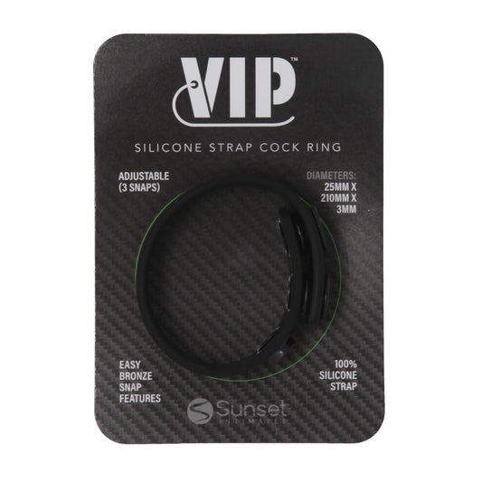 The VIP Adjustable Cock Ring - Black