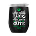 LUCKYCHARM001-2025 12oz WINE TUMBLER - BLACK
