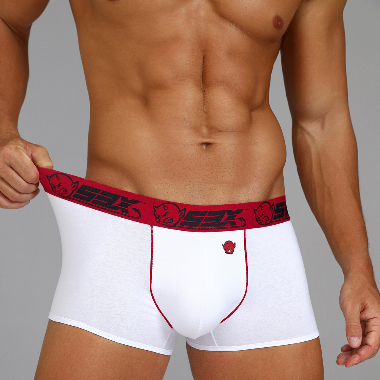 53X BOXER WHITE/RED
