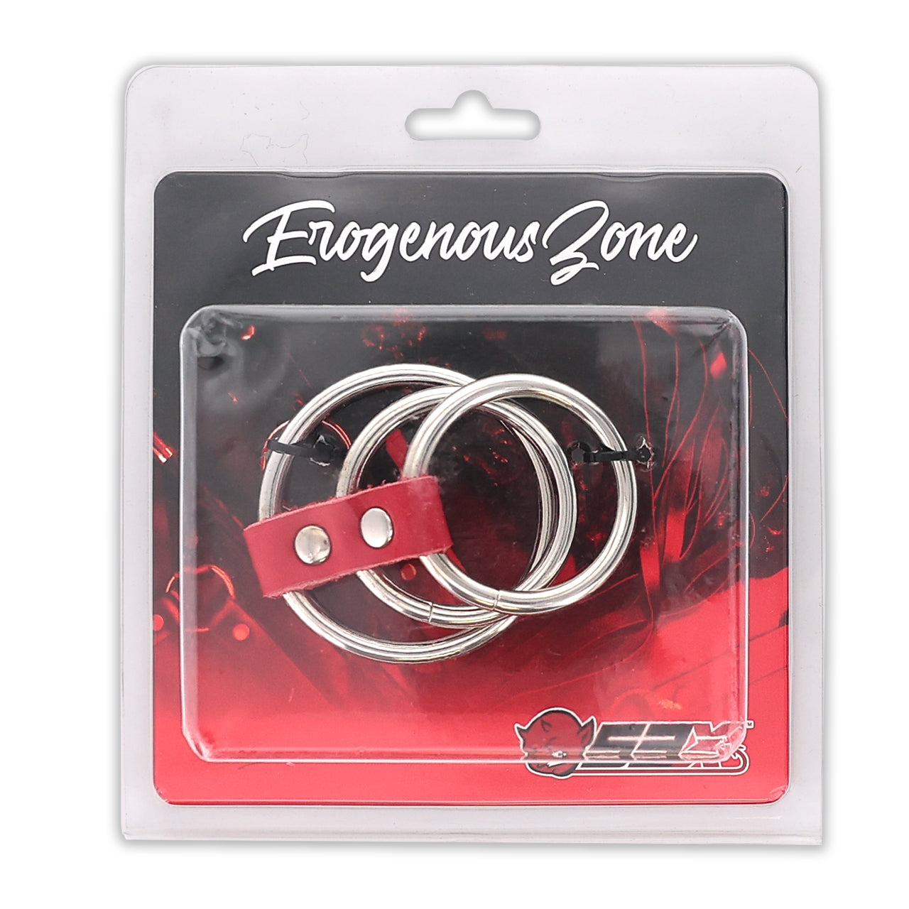EROGENOUS ZONE 3 RING GATE OF PLEASURE - RED