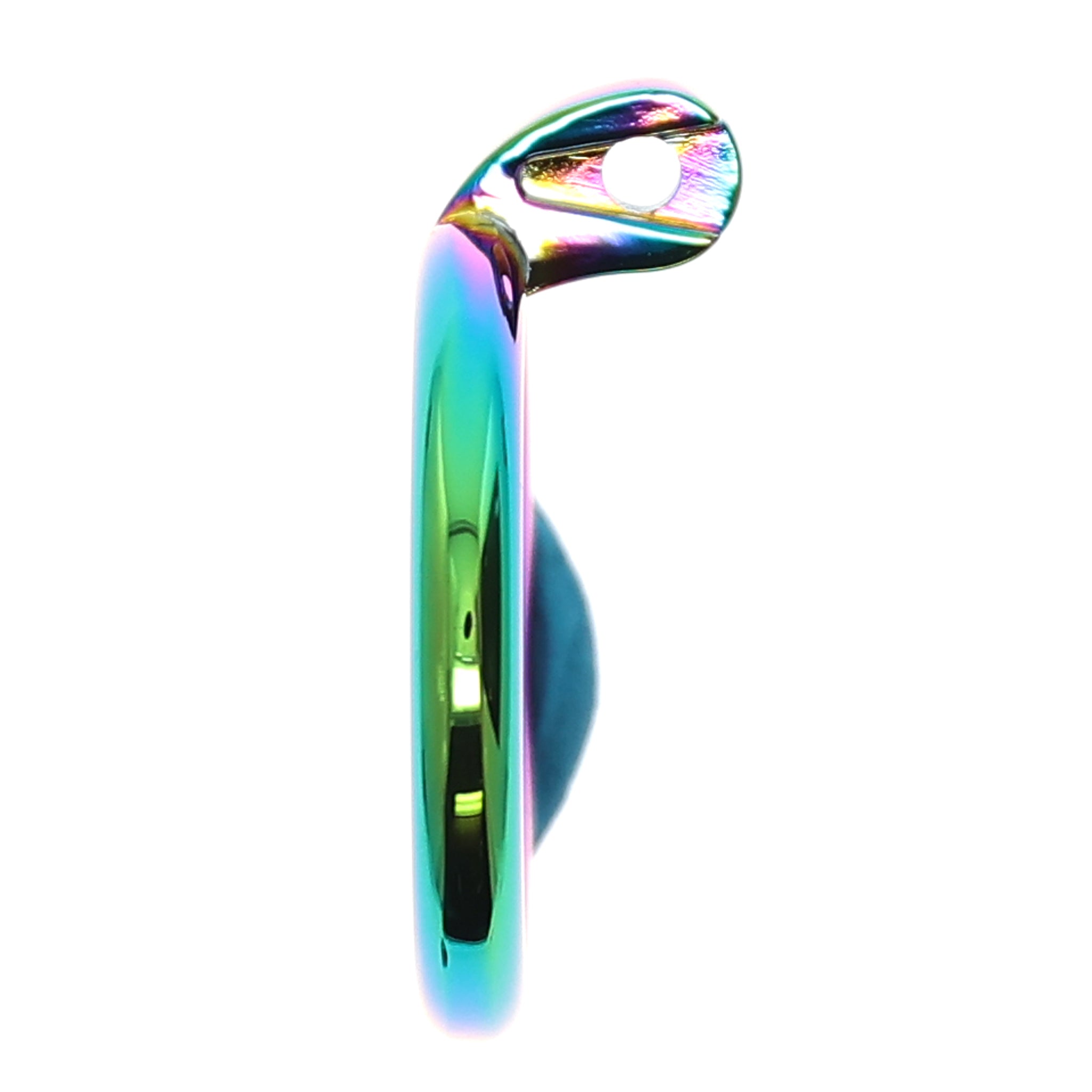 45MM AL ZINC ALLOY COCK RING W/ CAGE - RAINBOW
