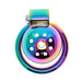 45MM AL ZINC ALLOY COCK RING W/ CAGE - RAINBOW - Sunset Novelties 
