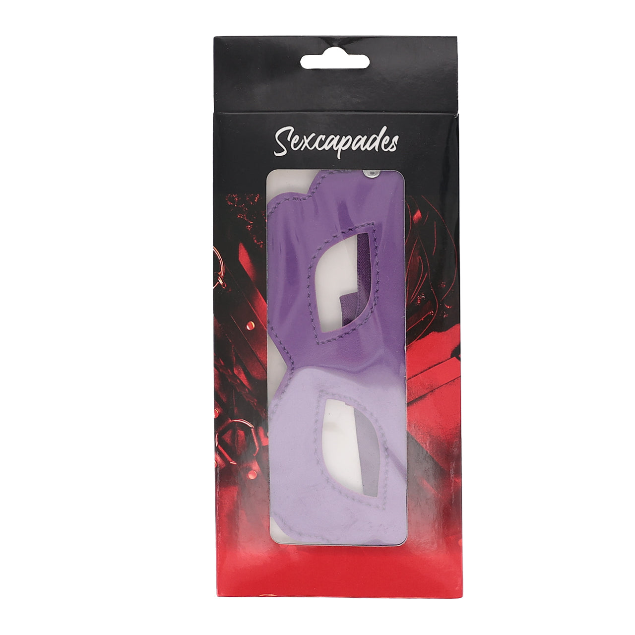 SEXCAPADES FAUX LEATHER PURPLE CAT MASK