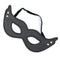 SEXCAPADES BLACK FAUX LEATHER 2 STUD CAT EYE MASK