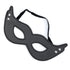 SEXCAPADES BLACK FAUX LEATHER 2 STUD CAT EYE MASK