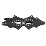 SEXCAPADES FAUX LEATHER STUDDED ADJUSTABLE FACE MASK