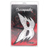 SEXCAPADES BLACK/SILVER CAT MAST W/RIVETS