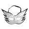SEXCAPADES BLACK/SILVER CAT MAST W/RIVETS