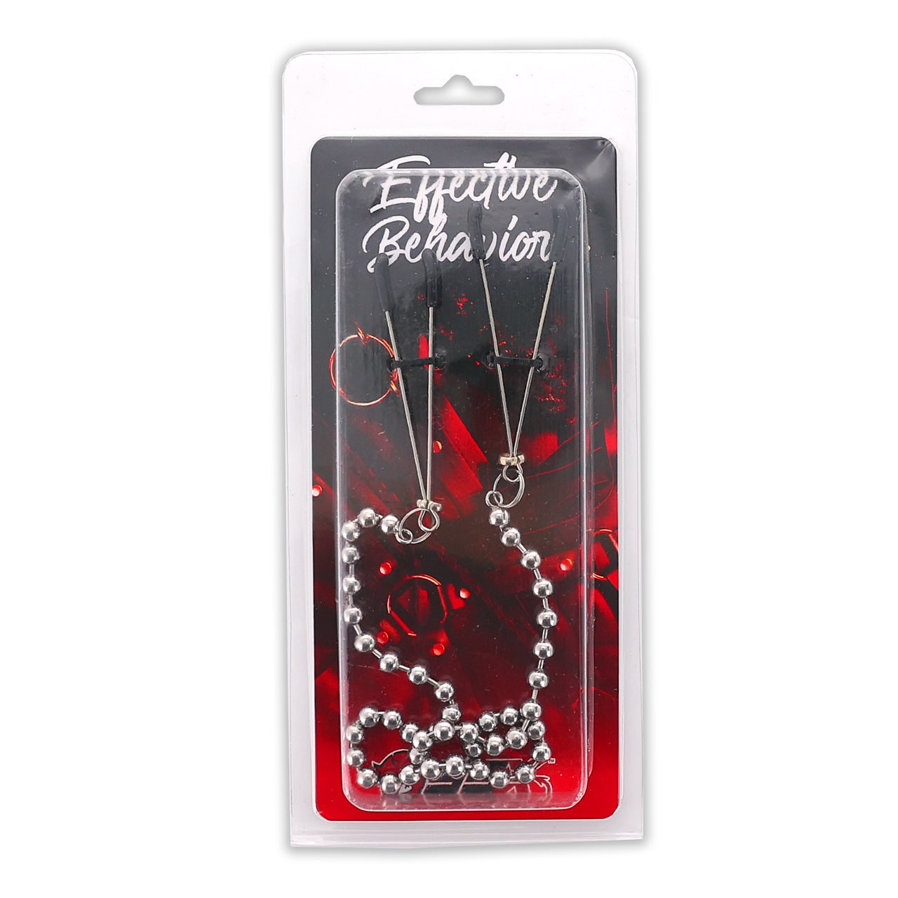 EFFECTIVE BEHAVIOR BEADED TWEEZER CLAMPS - SILVER