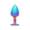 BOTTOM JEWELS MULTICOLOR ALLOY W/ RAINBOW JEWEL SMALL PLUG