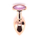 BJ STAINLESS STEEL PLUG -ROSE GOLD-PK JEWEL BUM FUN