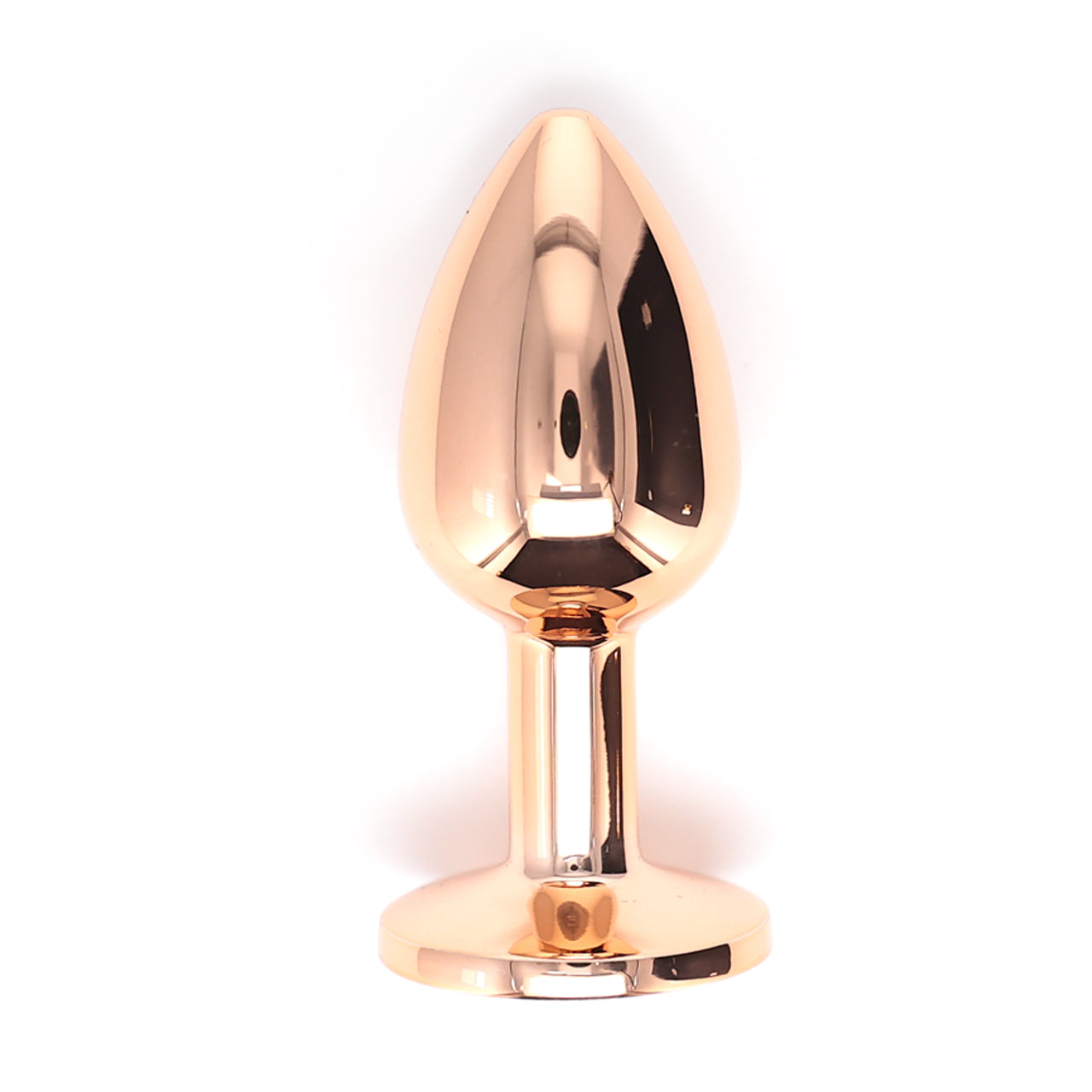 BJ STAINLESS STEEL PLUG -ROSE GOLD-PK JEWEL