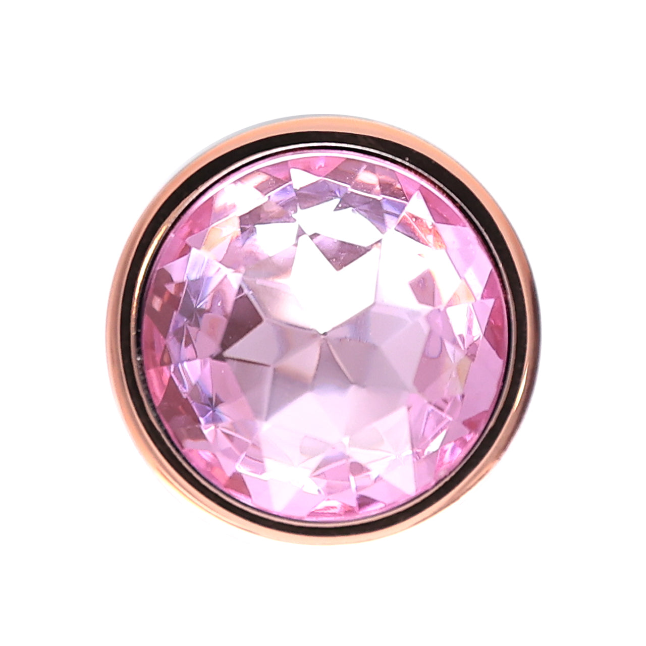 BJ STAINLESS STEEL PLUG -ROSE GOLD-PK JEWEL