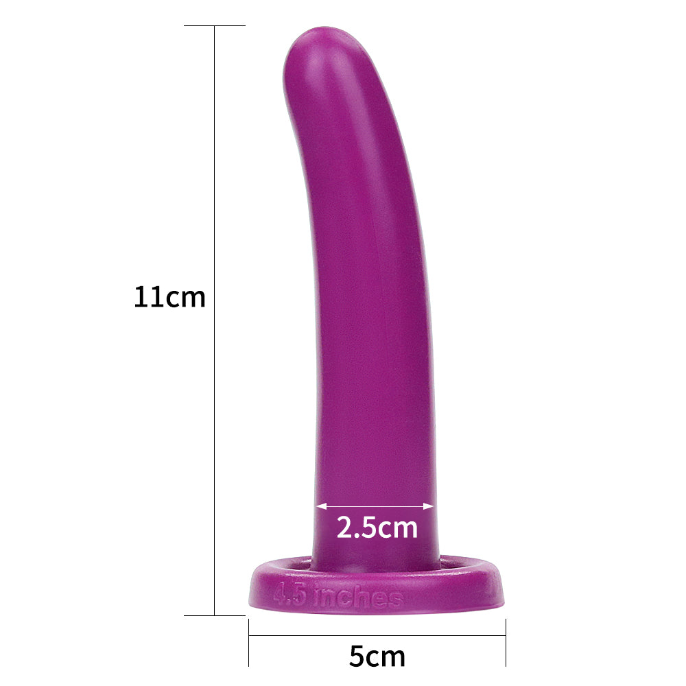 SILICONE HOLY DONG Purple with dimensions