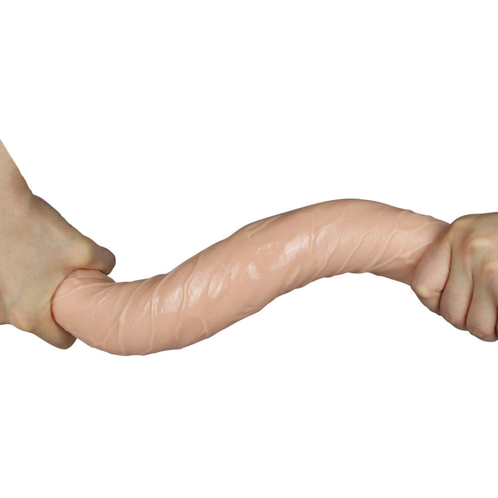 17" KINGSIZE REALISTIC  SLIM ULTRA DOUBLE DILDO