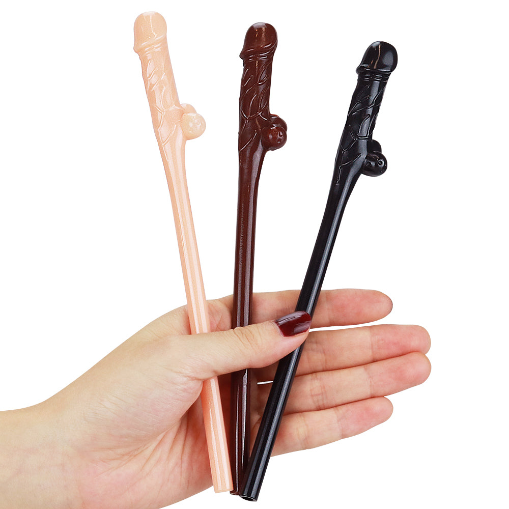 JOKES AND PARTIES WILLY STRAWS ASSORTED 9PK