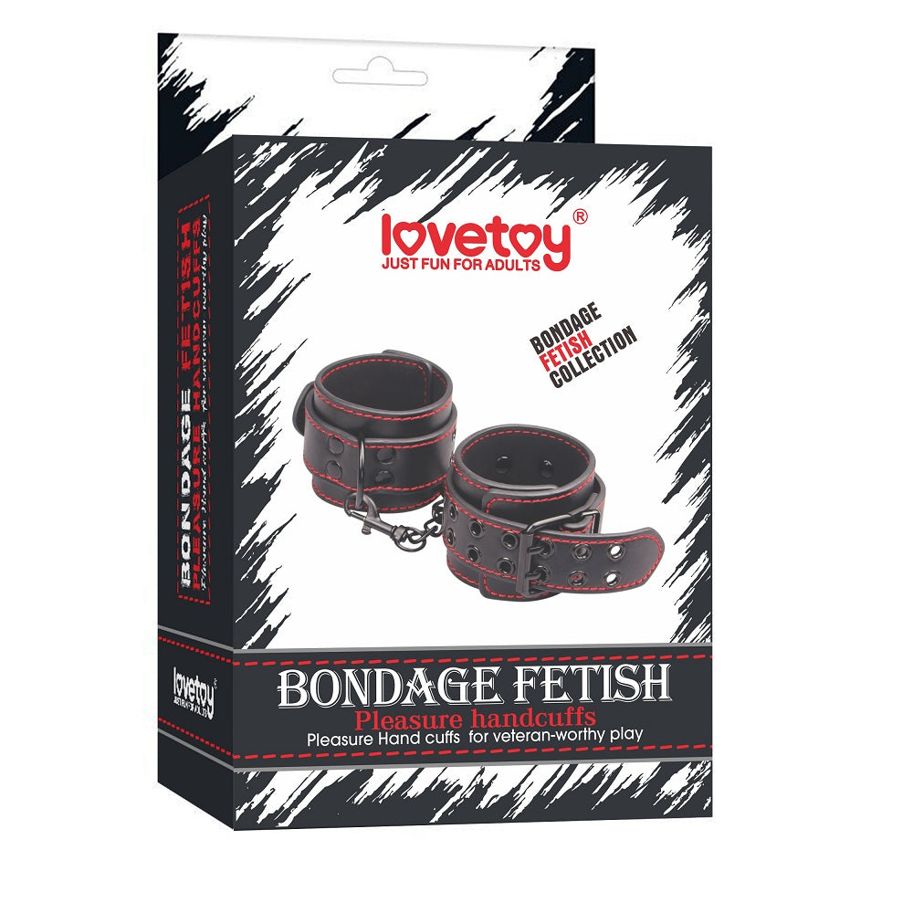 BONDAGE FETISH PLEASURE HANDCUFFS BLACK
