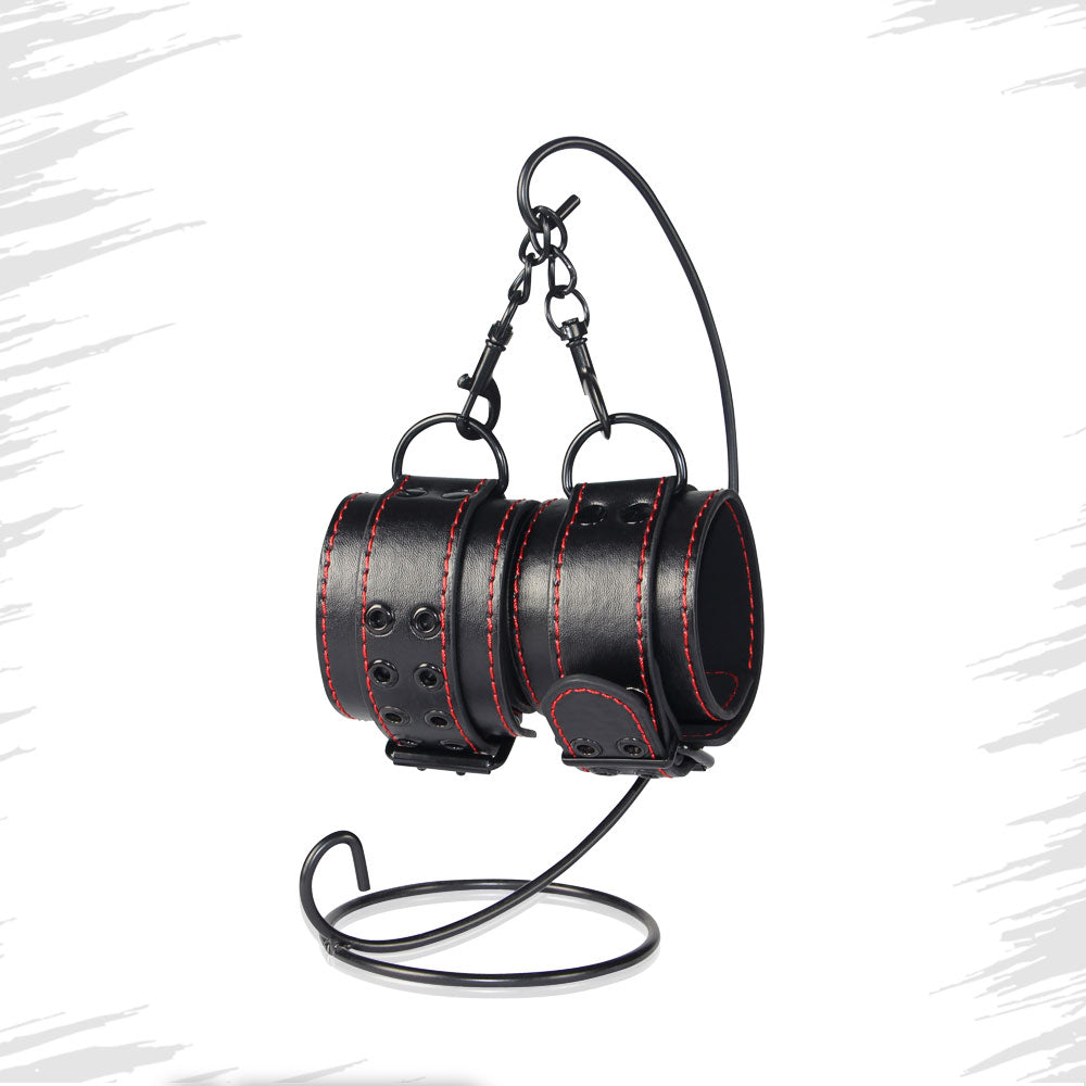BONDAGE FETISH PLEASURE HANDCUFFS BLACK