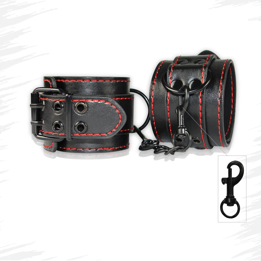 BONDAGE FETISH PLEASURE HANDCUFFS BLACK