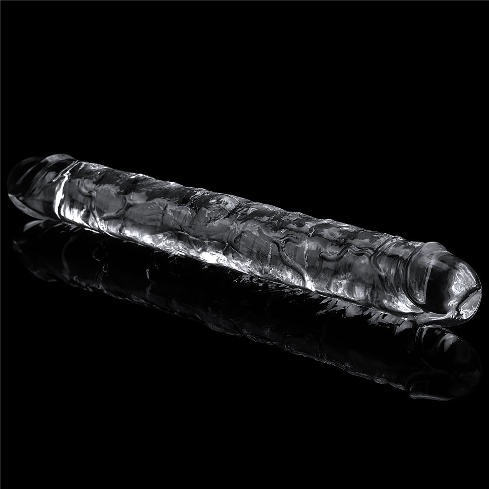 12" FLAWLESS CLEAR DOUBLE DILDO