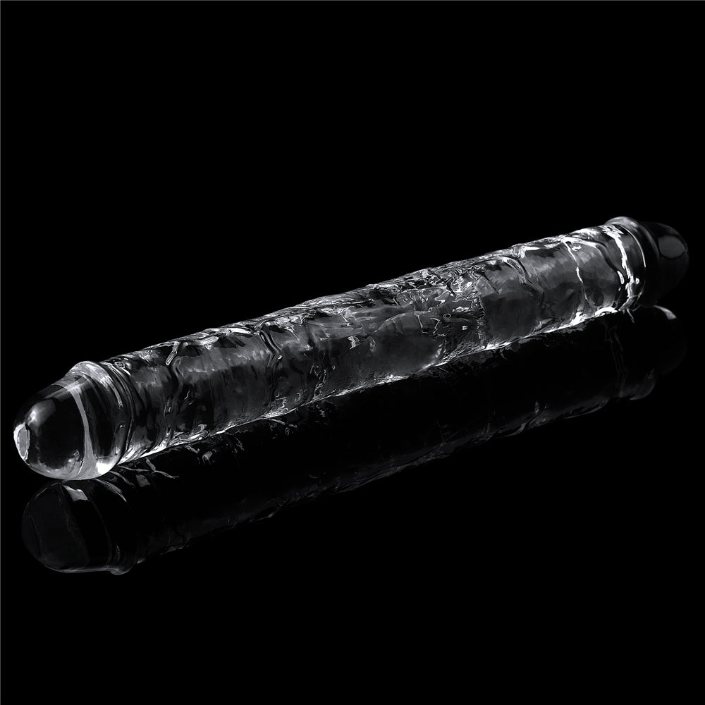 12" FLAWLESS CLEAR DOUBLE DILDO