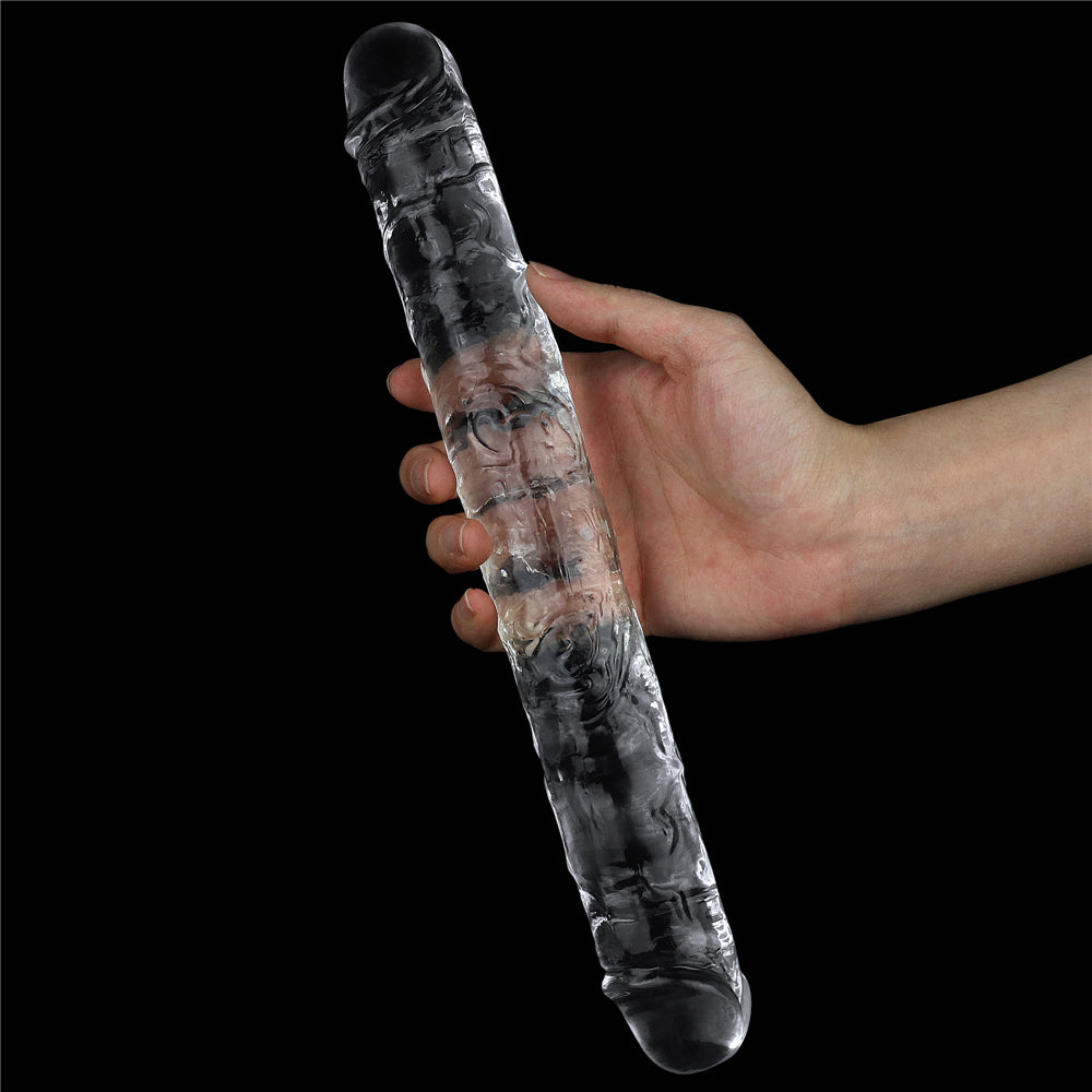 12" FLAWLESS CLEAR DOUBLE DILDO