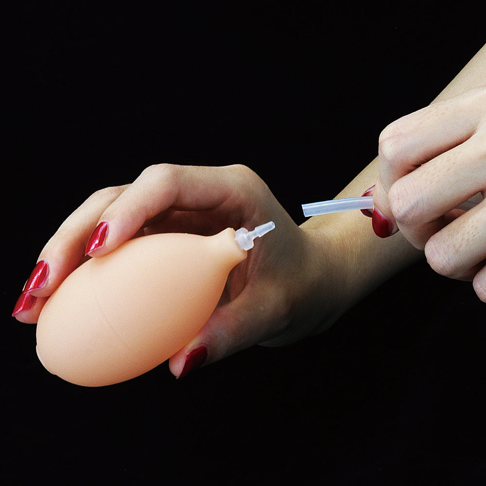 CUMMING SOFTEE 8IN EJACULATING DILDO W/BALLS FLESH