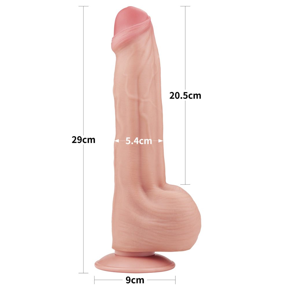 KING SIZED SLIDING SKIN DUAL LAYER DONG