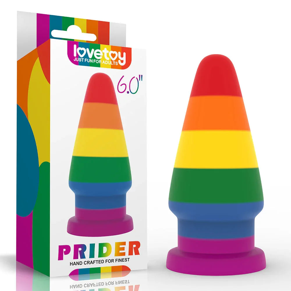 6" PRIDE RAINBOW ANAL PLUG Sunset Novelties 6" PRIDE RAINBOW ANAL PLUG Sunset Novelties