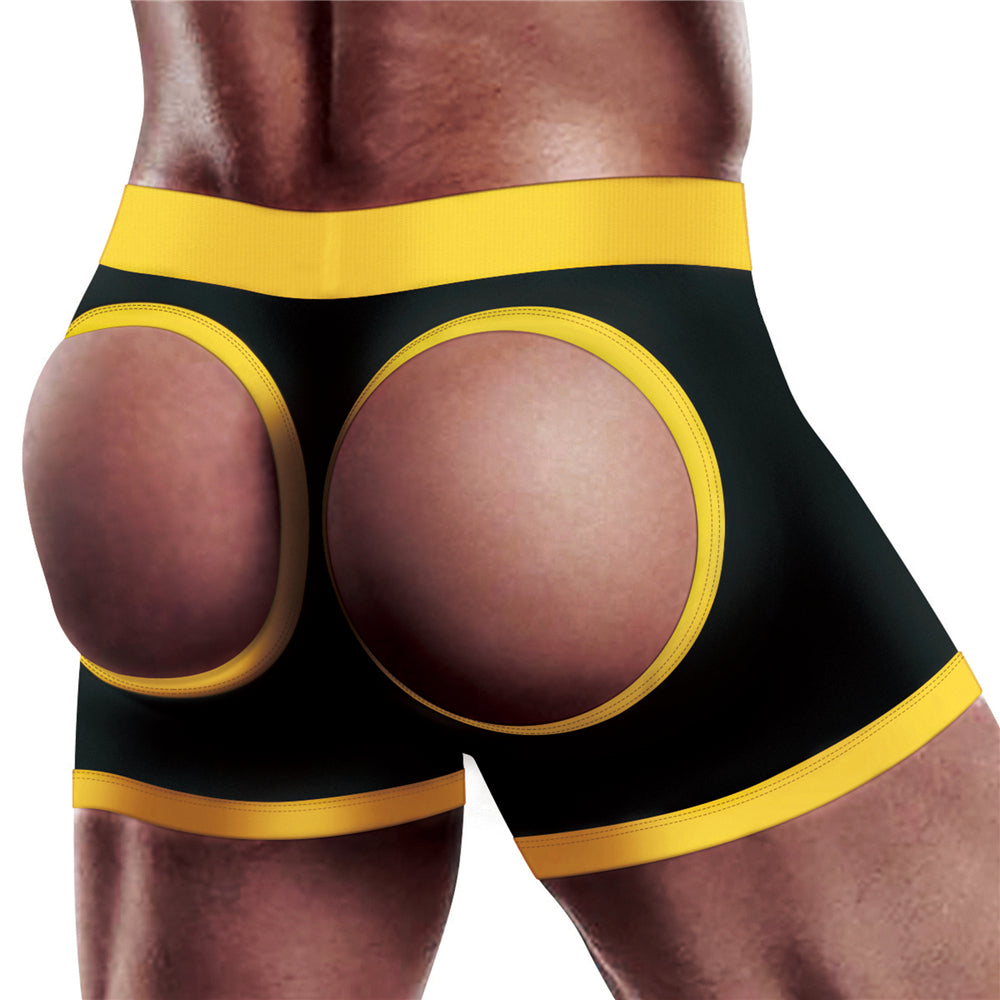 INGEN UNISEX HORNY STRAPON SHORTS BLACK/YELLOW