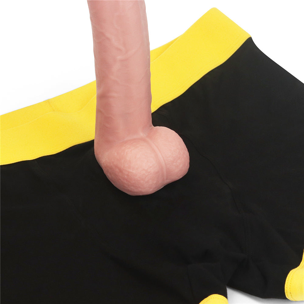INGEN UNISEX HORNY STRAPON SHORTS BLACK/YELLOW