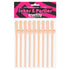 JOKES AND PARTIES WILLY STRAWS WHITE 9PK