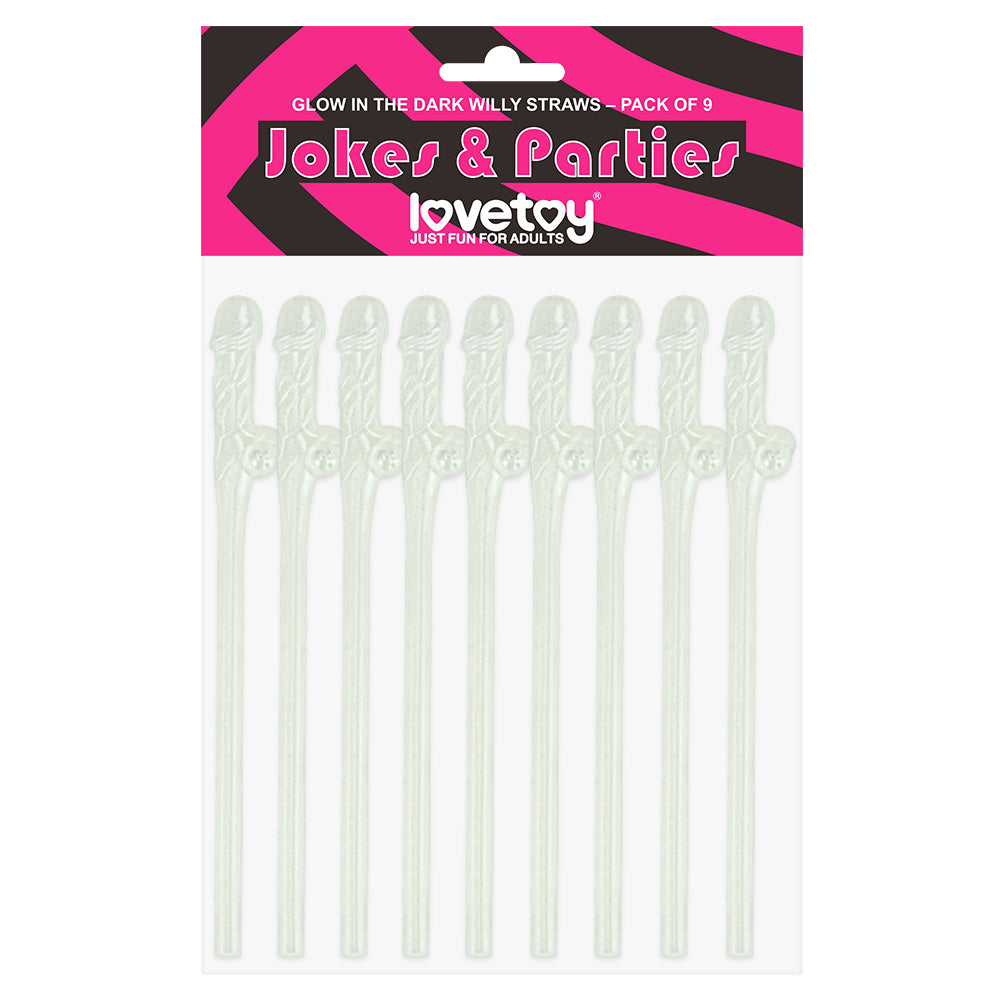 GITD JOKES AND PARTIES WILLY STRAWS 9PK
