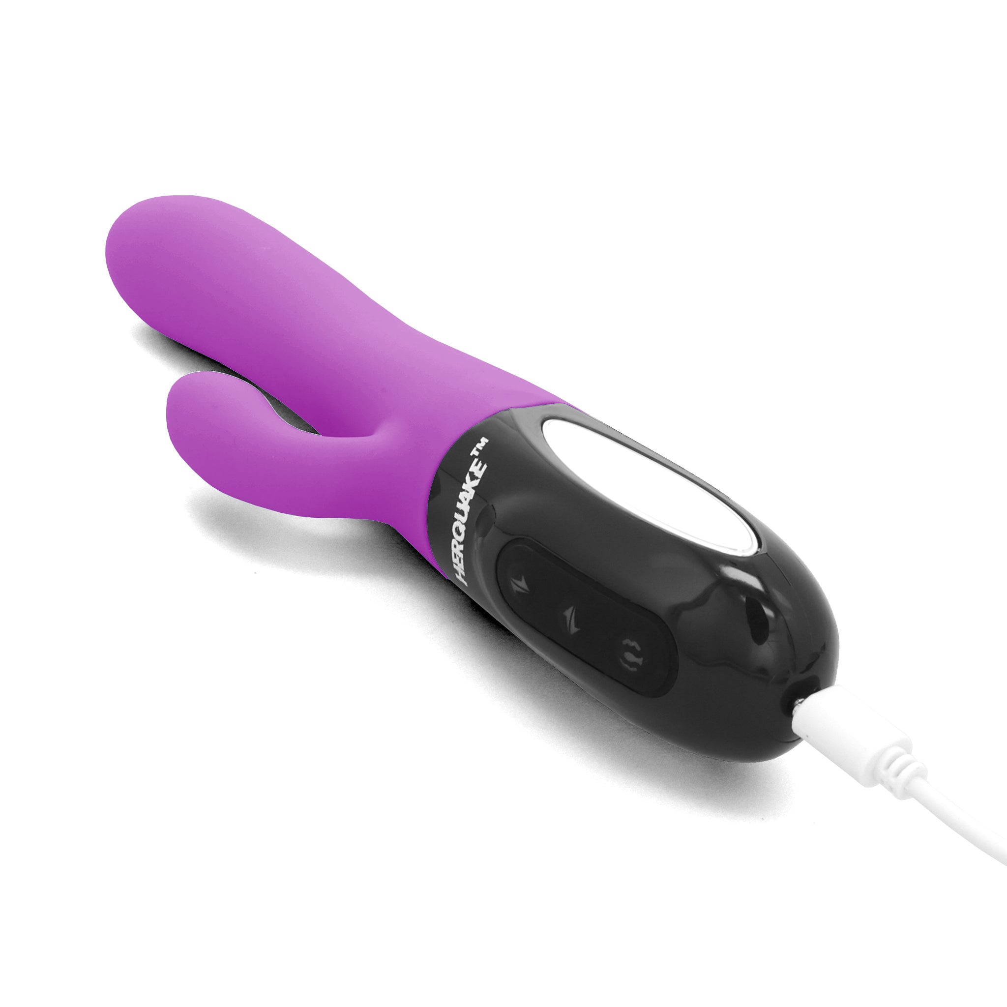 Intense Thrusting Rabbit Vibrator with Clitoral Stroker - The Herquake Sunset Novelties Intense Thrusting Rabbit Vibrator with Clitoral Stroker - The Herquake Sunset Novelties
