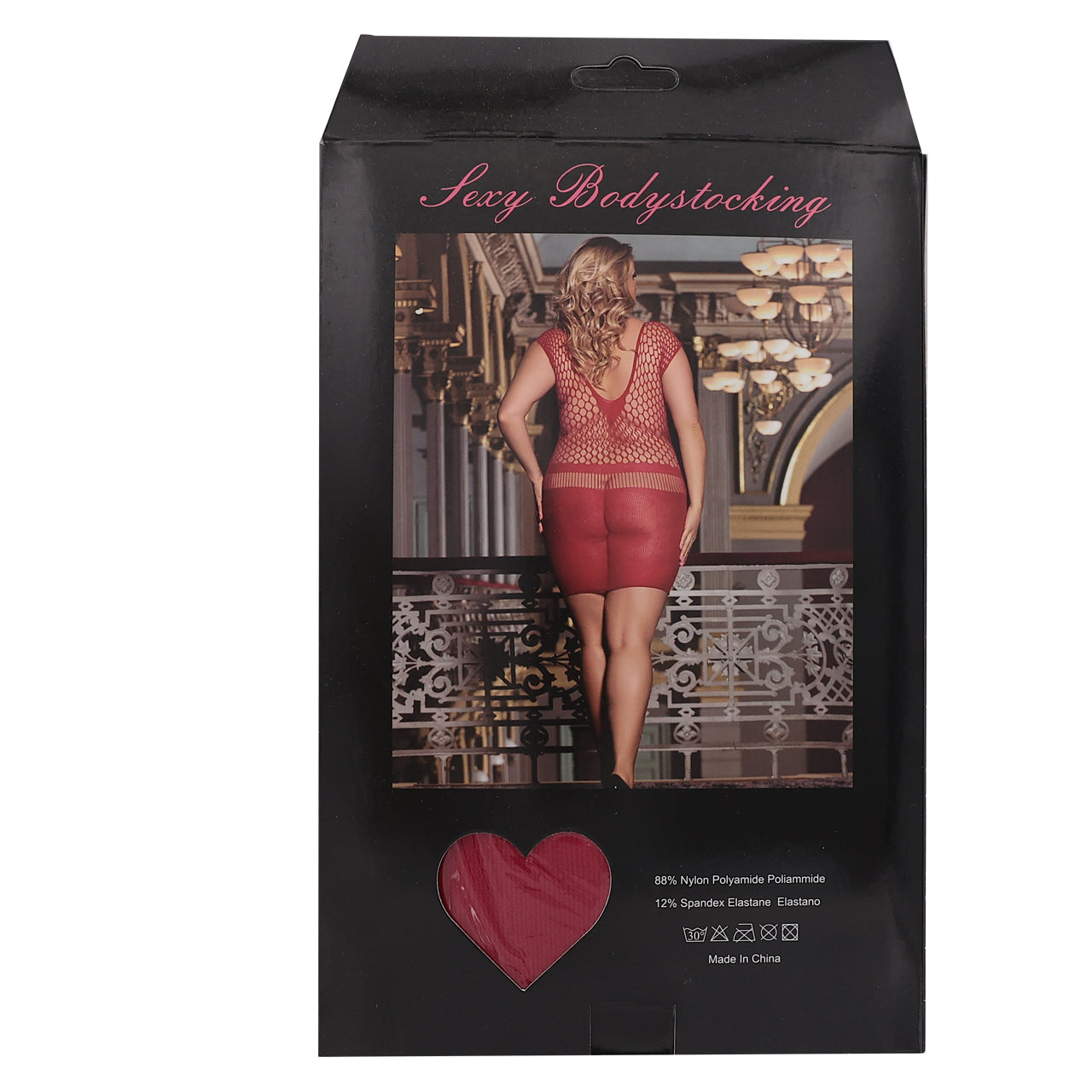 EXTRA SEXY MESH MINI CHEMISE RED O/S
