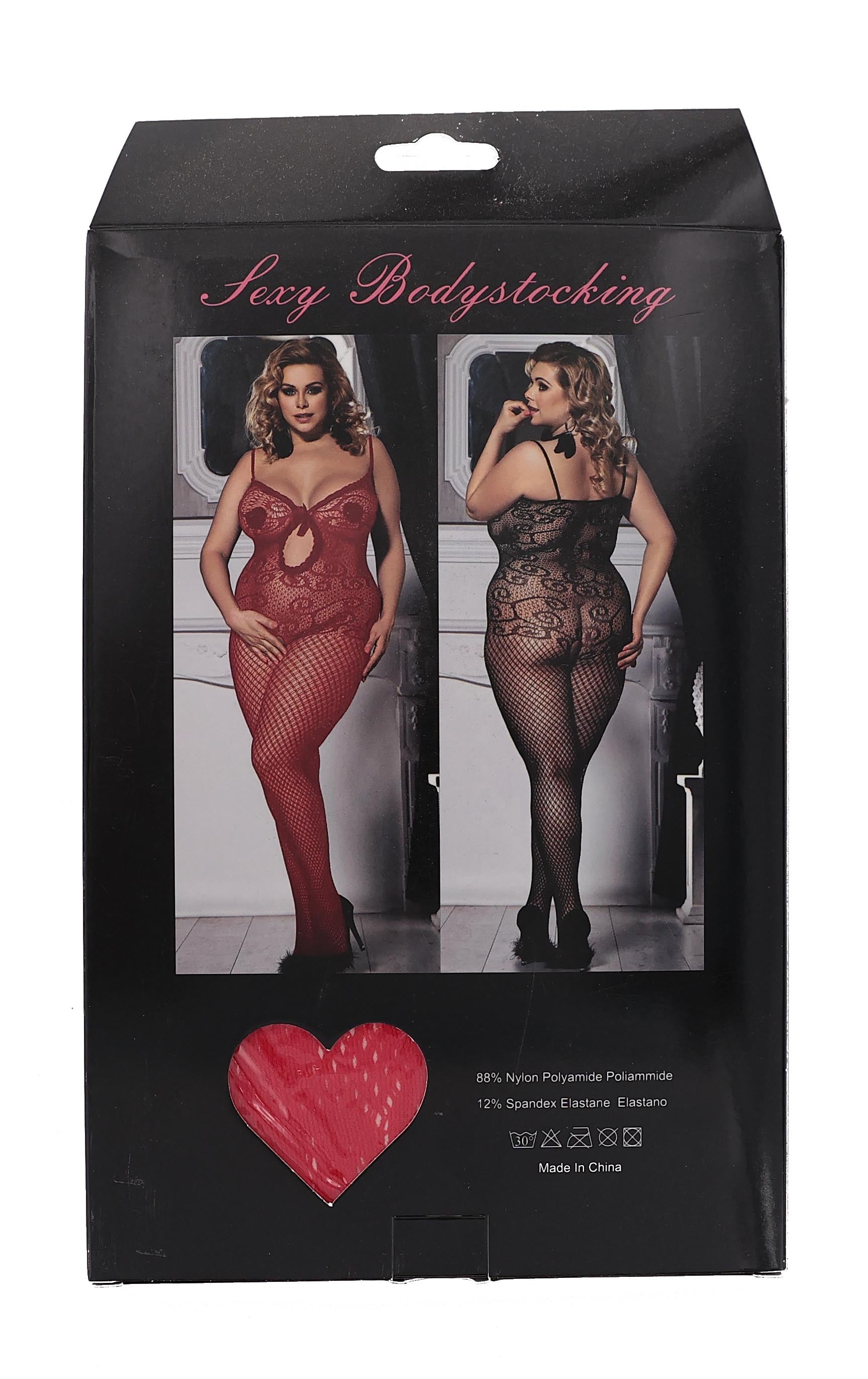 EXTRA SEXY CROCHET FISHNET RED O/S