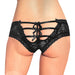 NAUGHTY BOW TIES BIKINI PANTY BLACK XS/SML Immense Pleasure Products