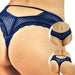 BACK STREET LACE OUT PANTY NAVY BLUE Immense Pleasure Products