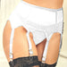 SHEER LUCK GARTER BELT WHITE XL/2XL Immense Pleasure Products