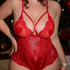 SI HEART AND LACE TEDDY RED