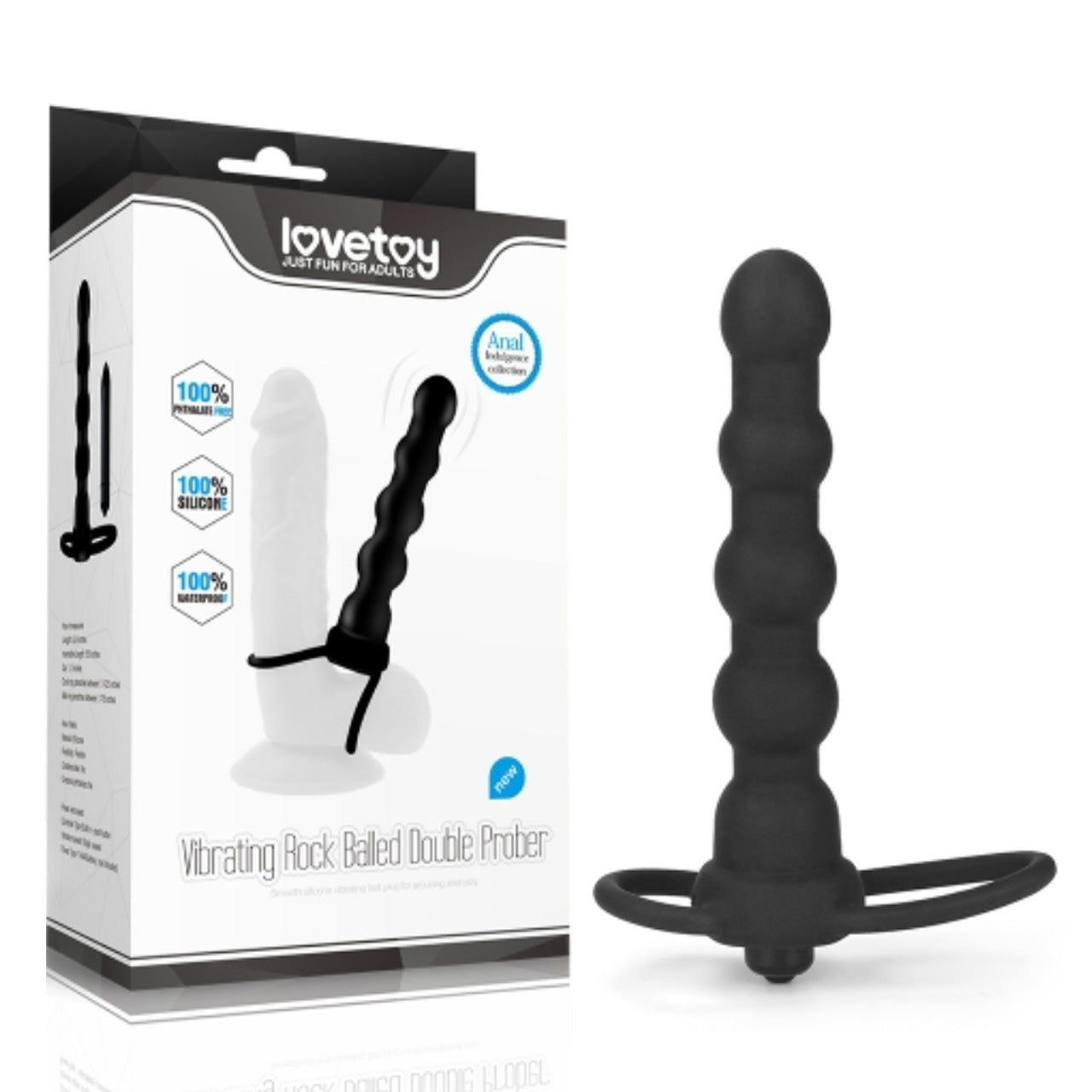 VIBRATING ROCK BALLED DOUBLE PROBER BLACK
