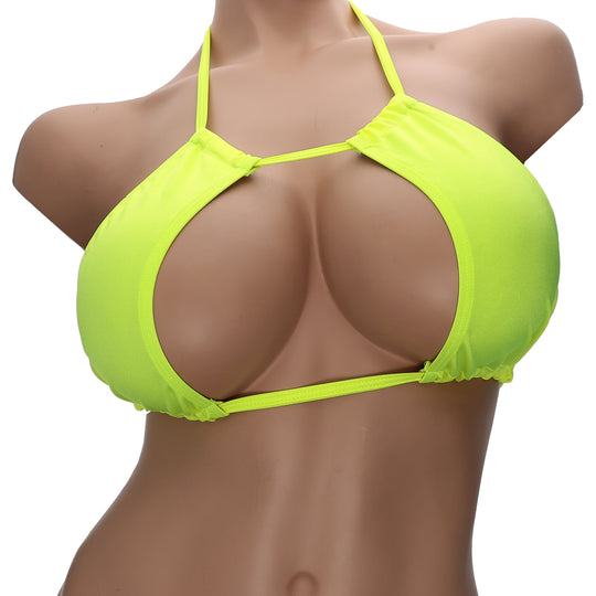 NEON YELLOW KEYHOLE TOP