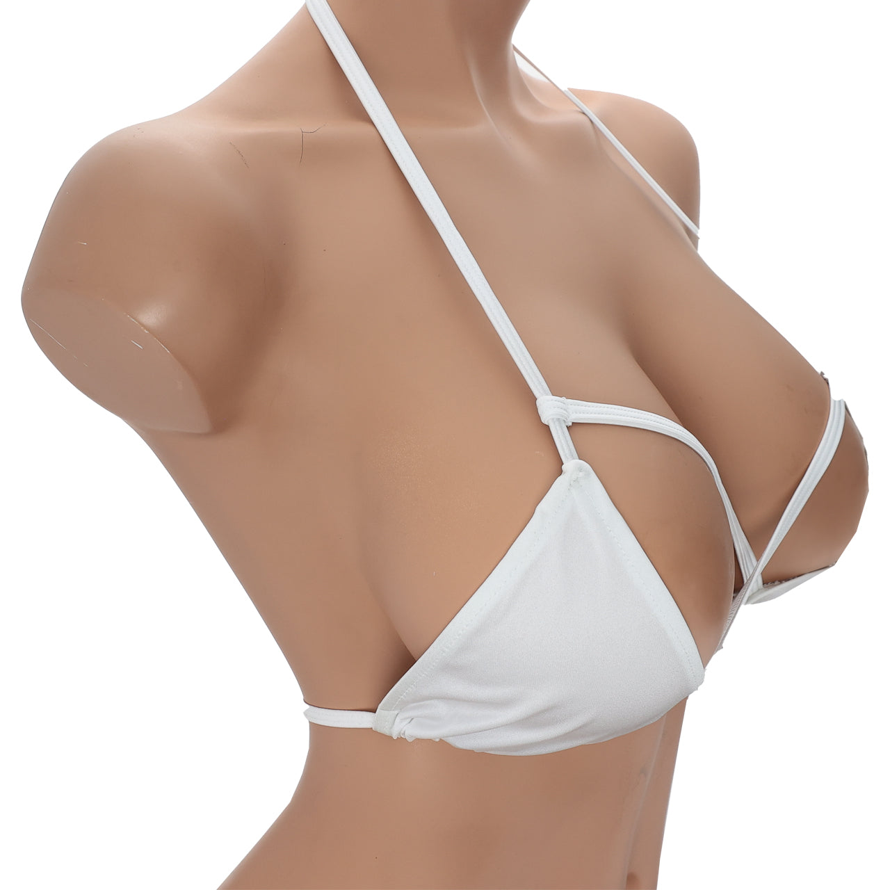 WHITE STRAPPY TRI TOP