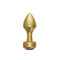 ANAL PLUG AL ALLOY GOLD WITH PURPLE JEWEL