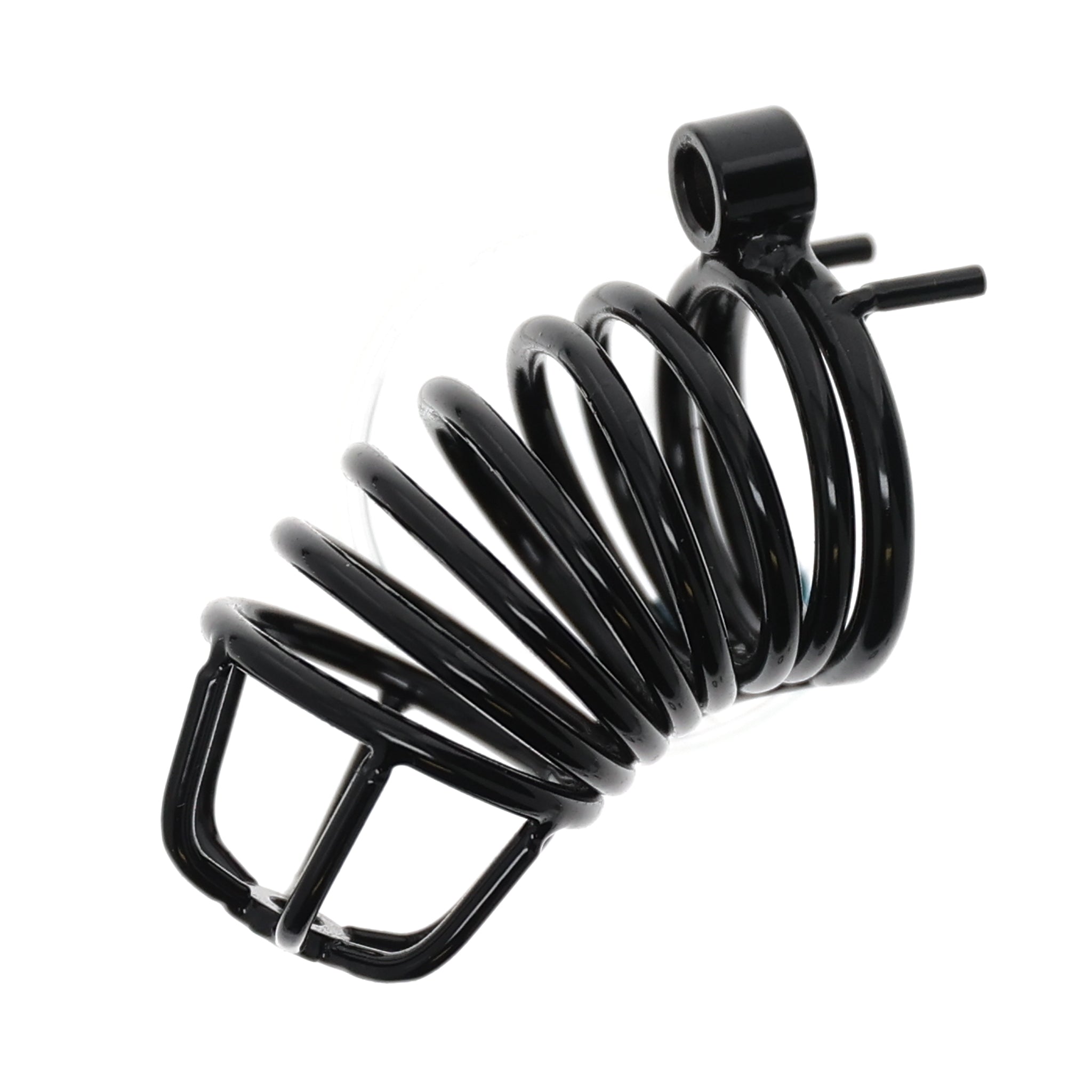 CHASTITY C-CAGE SPIRAL BLACK 4IN
