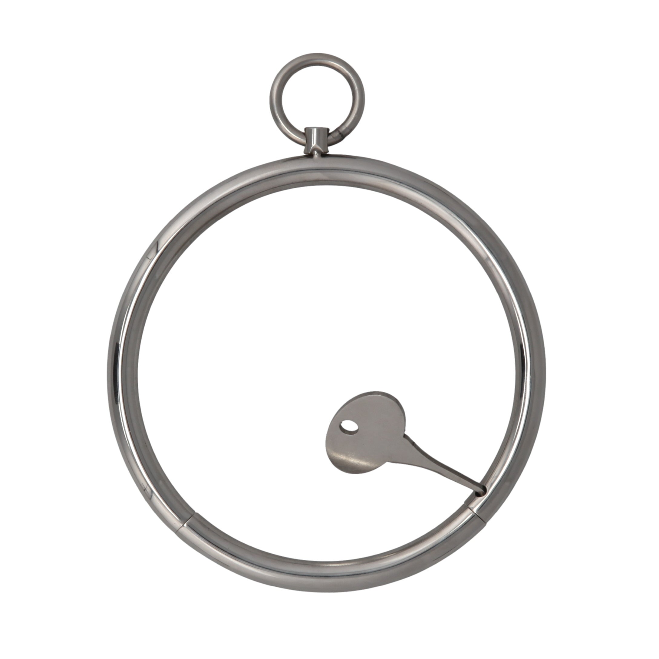COLLAR STAINLESS ROUNDED WITH LOCKING KEY