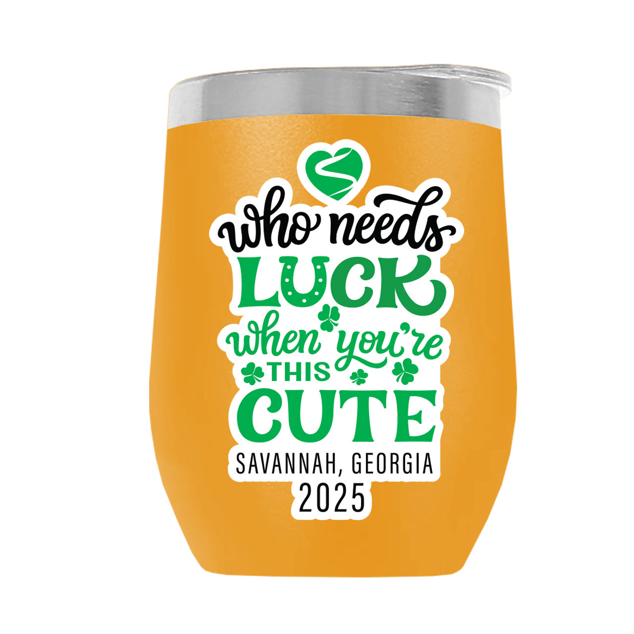 LUCKYCHARM001-2025 12oz WINE TUMBLER - ASST COLOR